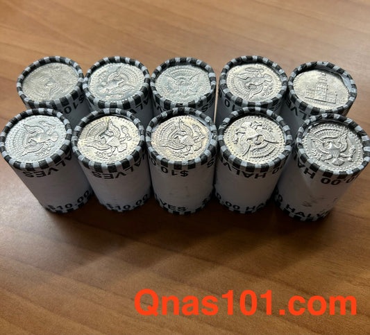 10 Rolls Half Dollars $100  un searched bank sealed Loomis/ Brinks (200 Coins).