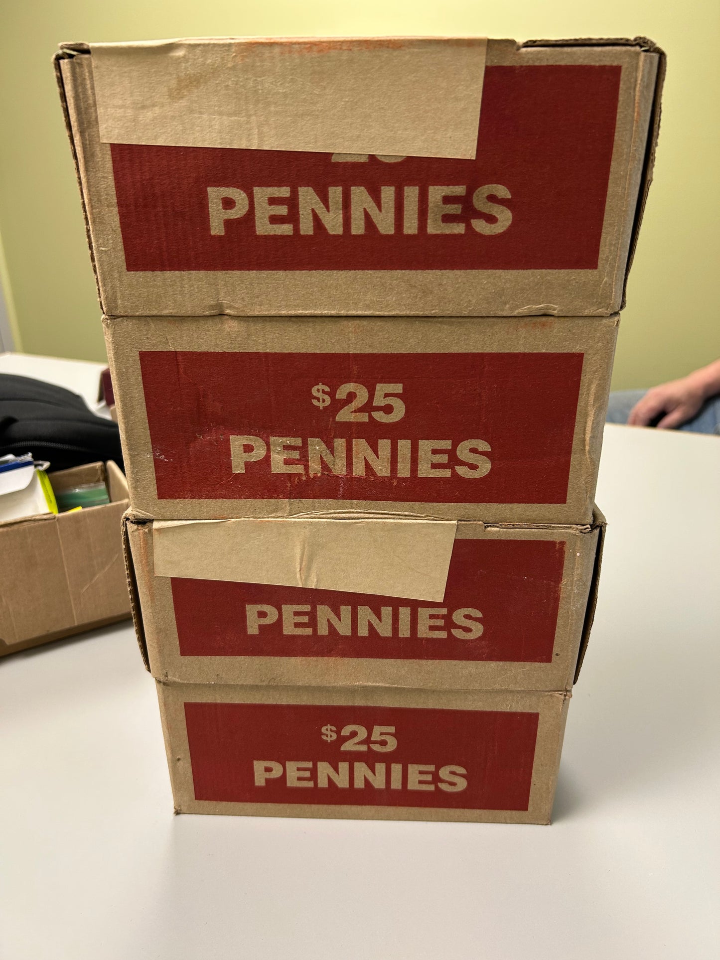 3 SEALED BANK BOXES- Lincoln Pennies Rolls. UNSEARCHED!