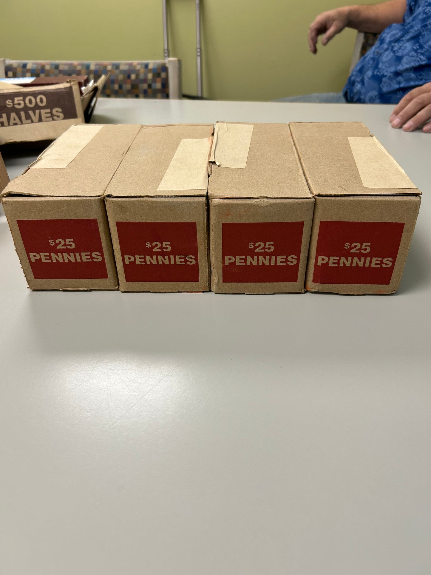 3 SEALED BANK BOXES- Lincoln Pennies Rolls. UNSEARCHED!