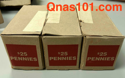 $25 pennies sealed unseached bank box