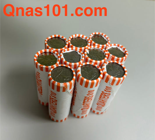 10 Rolls of Quarters From Unsearched Circulated Sealed Bank Box $100 FV.