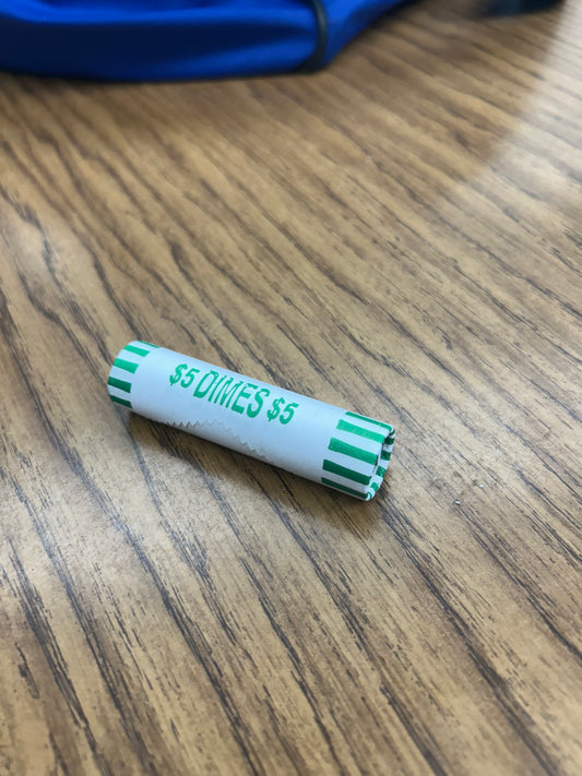 1 ROLL OF CIRCULATED DIMES-SEALED